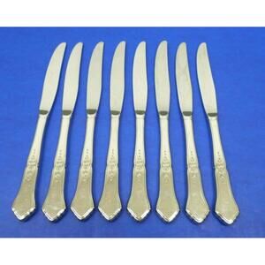 8 - Oneida GAZEBO All Glossy Stainless Flatware 9" DINNER KNIVES